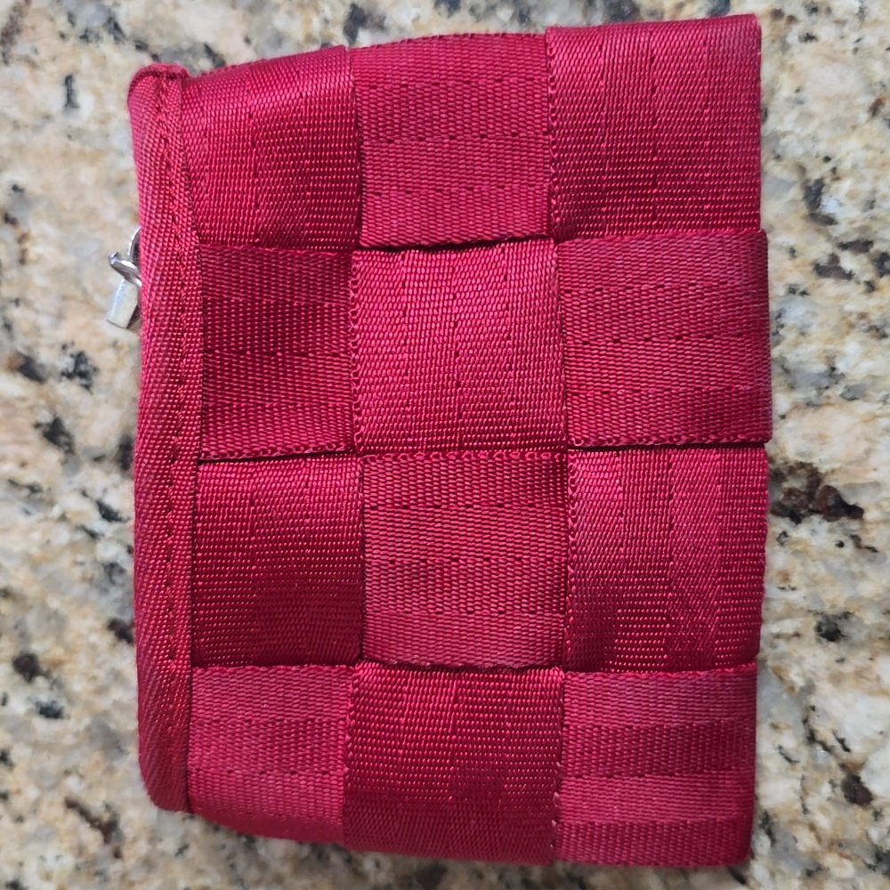 The Original Seatbelt Bag woven red coin purse mini w/ key ring
